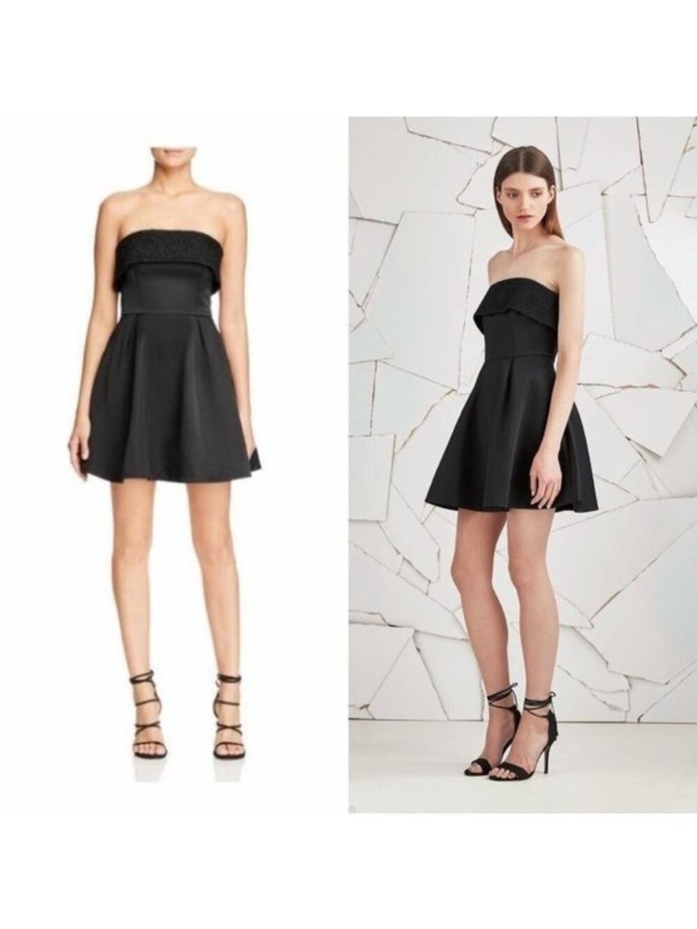 Keepsake  Northern Lights Beaded Dress Strapless Mini Fit Flare